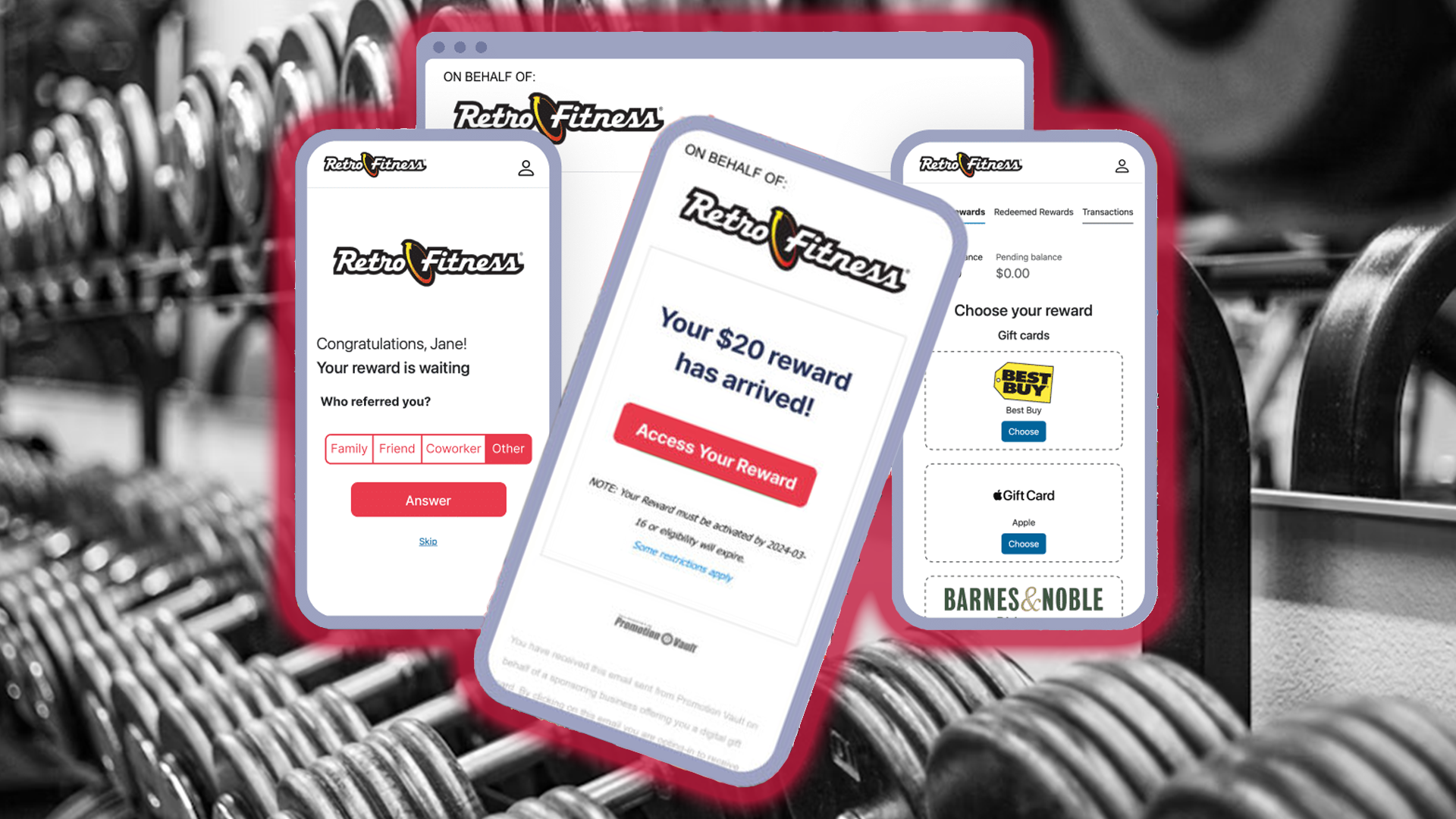 Retro Fitness used Promotion Vaults rewards tech to drive 42,000 ACH conversions.