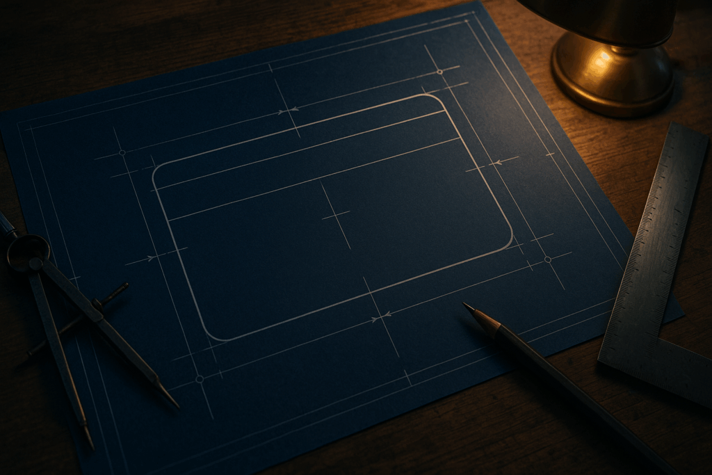 An illustration of a blueprint of a gift card – showcasing the core of a solid subscription renewal reward program.
