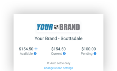 Screenshot of an account balance in Promotion Vault's platform.